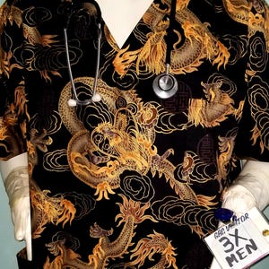 Scrub Tops CUSTOMER sends fabric/ purchase their own fabric ELSEWHERE and Send It To ME for unique Custom Scrub Shirts V neck special gifts. image 19