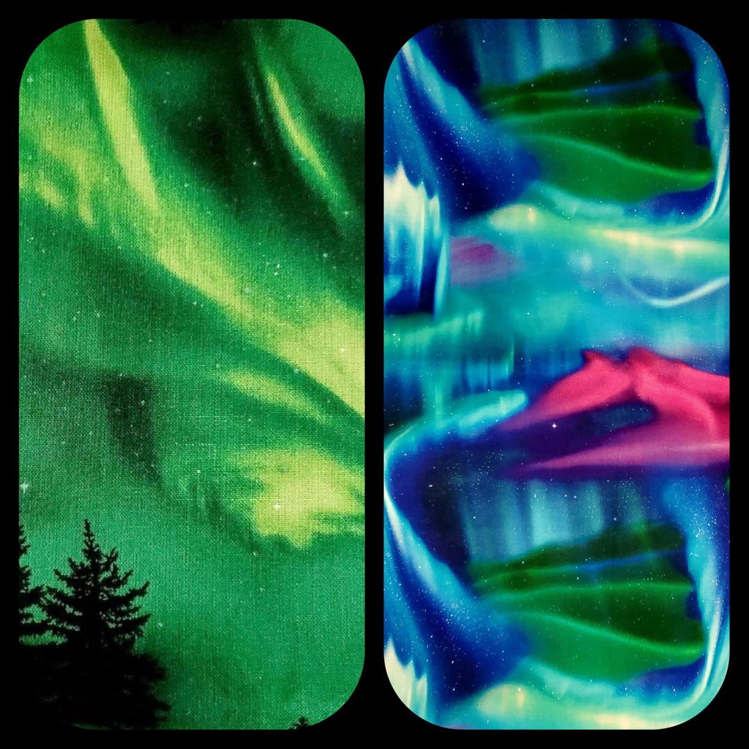 FABRIC Northern Lights Aurora Borealis 100% Cotton Quilting 6