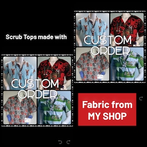 PRIVATE CUSTOM ScrubLub Stoff / zur Verfügung gestellte spezielle Wünsche Special Order Fabric Näherin Service MD Rn Pa schwer zu Stoff zu finden