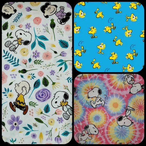 Fabric Woodstock Snoopy Tie Dye Charlie Lucy Springtime Best
