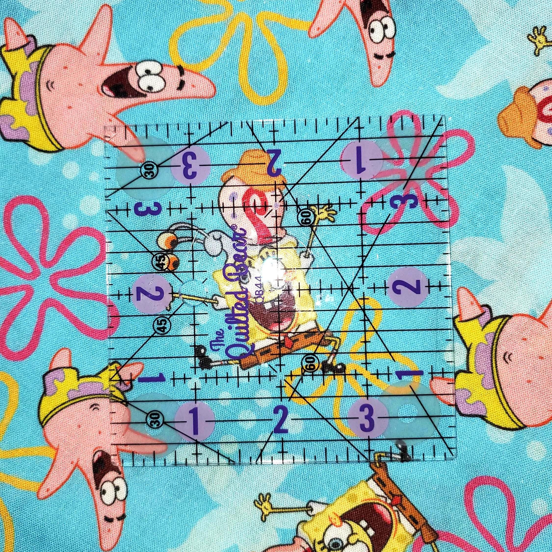 Tissu SpongeBob Pour Patchwork - Fat Quarter Grand Format - Idéal Pour Coudre Des Projets Enfants