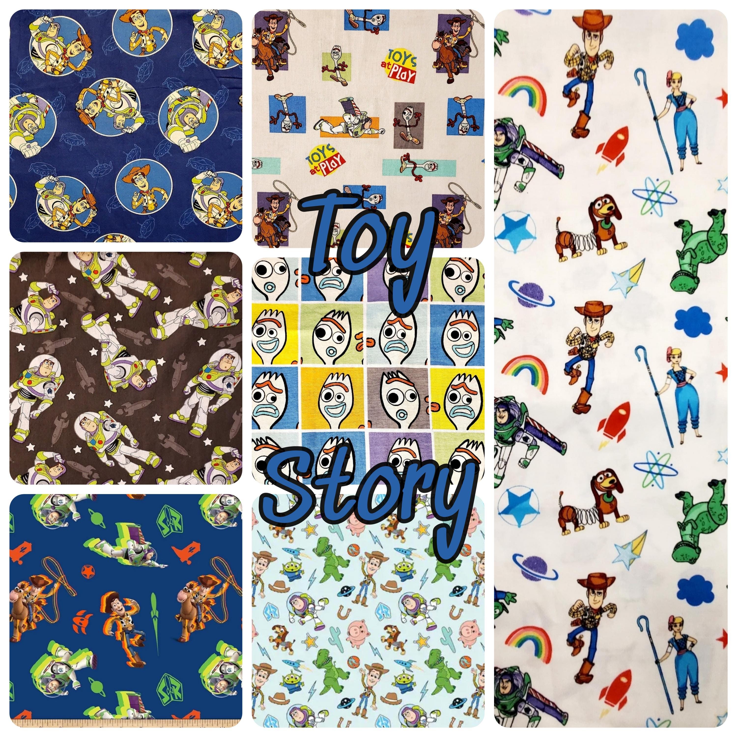 Fabrics Toy Story Buzz Woody Forky TOYS Rex Slinky Hamm Aliens Bo Peep cotton by 1/2yd FQ scrub top/caps quilt embroidery kids craft pillows