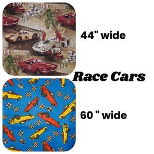 STOFFEN Sportwagen Racing Start Your Engines 100% katoen FQ 1/2 Yd ideaal voor quilts kussens decor schort DHZ I Spy knutselen kleding bakken speelgoed