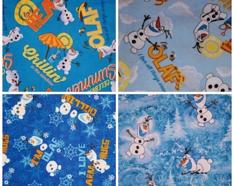 FABRICS Olaf I love Warm Hugs Chillin in the Sunshine 100% Cotton Quilt By yard  FQ sewing supplies DIY crafts scrub tops scrub cap gifts