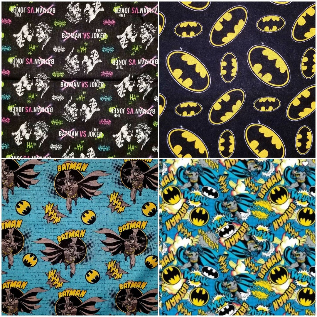 BATMAN Fabrics Joker Quilting Cotton Wham Whack Kaboom Scrub Top