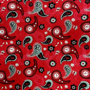 Fabric Alabama Paisley Roll Tide By Half yard FQ quilting 100% cotton Crimson Tide 4"5"6" pre cut squares sewing crafts HTF gifts appliques