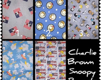 Tessuti Charlie Brown Snoopy Peanuts 100% cotone HTF offerti a metri, 1/2 metro, regali a quarti di grasso, ottimi per abbigliamento, camice, artigianato fai da te