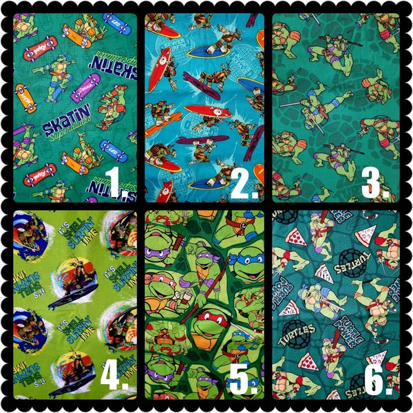 Fabrics Teenage Ninja Turtles Cotton Quilt yard or Fat Quarters TNMT sewing supplies, DIY crafts, scrub tops caps aprons gifts quilts