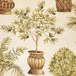Home Decor Fabric Olive Grove elegant Platinum Screen Print  Medium weight soil & stain repellent 58" wide