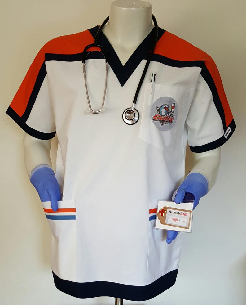 Scrub Tops CUSTOMER sends fabric/ purchase their own fabric ELSEWHERE and Send It To ME for unique Custom Scrub Shirts V neck special gifts. image 14