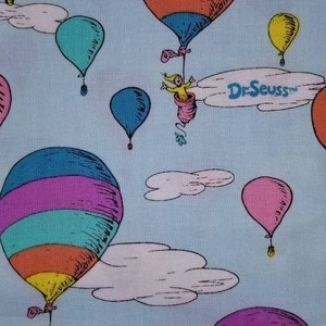 Dr Seuss Fabric Oh Places You'll Go Balloons 100% Cotton - Etsy