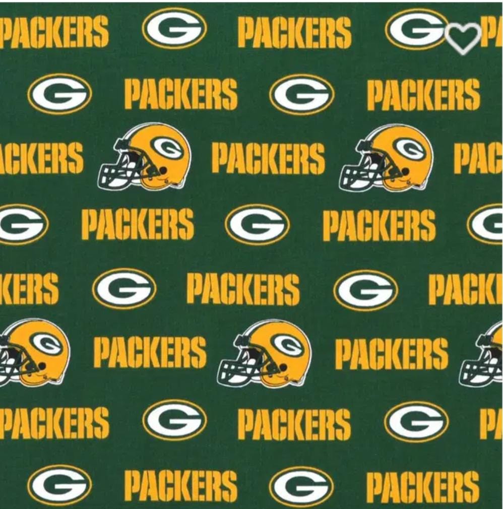 Packer Material Football FABRIC NFL Packers Panthers Patriots Cotton 60