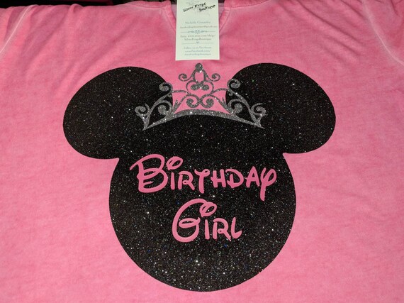 Mickey Mouse Ears Disney World Family Vacation Shirt-Birthday Girl Shirt- - Disney Princess- Adult Shirt