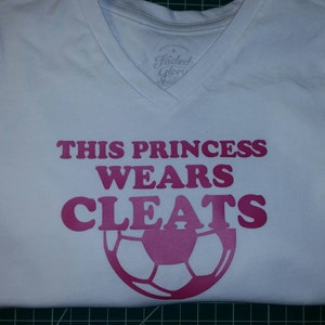 This princess wears cleats Soccer Shirt - girls soccer shirt - soccer gift image 3