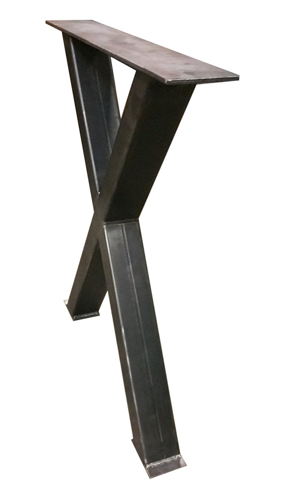 Bar Height 40 Metal X Table Legs Industrial Steel Base Etsy
