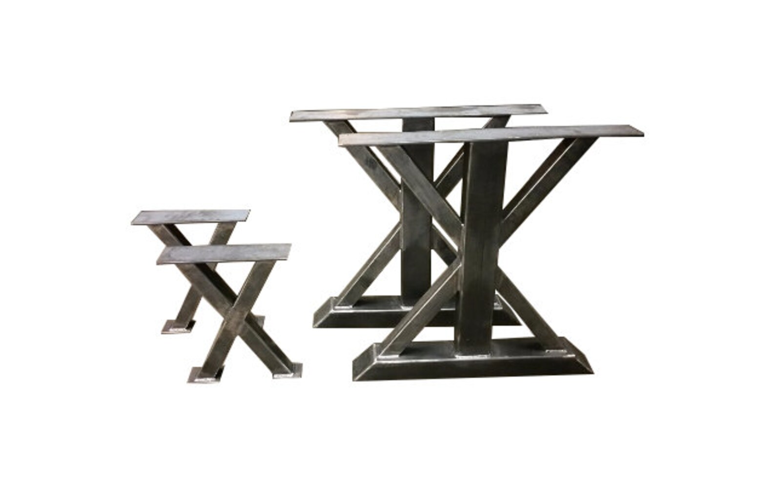 Metal Bench Legs 2x2 Tubing Custom Made Box Legs Steel Etsy