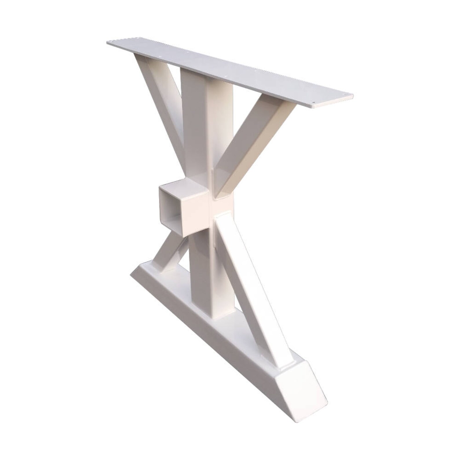 Bar Height 40 Tall Steel Trestle Table Legs With Etsy