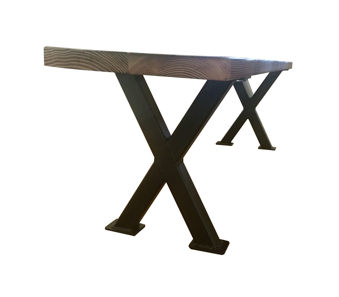 Metal Bench Legs 2x2 Tubing Custom Made Box Legs Steel Etsy