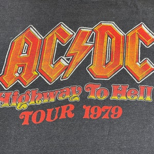 1979 AC/DC Highway to Hell Tour T-shirt - Etsy