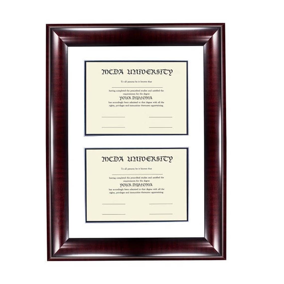 Double Diploma Frame 8.5x11 Etsy