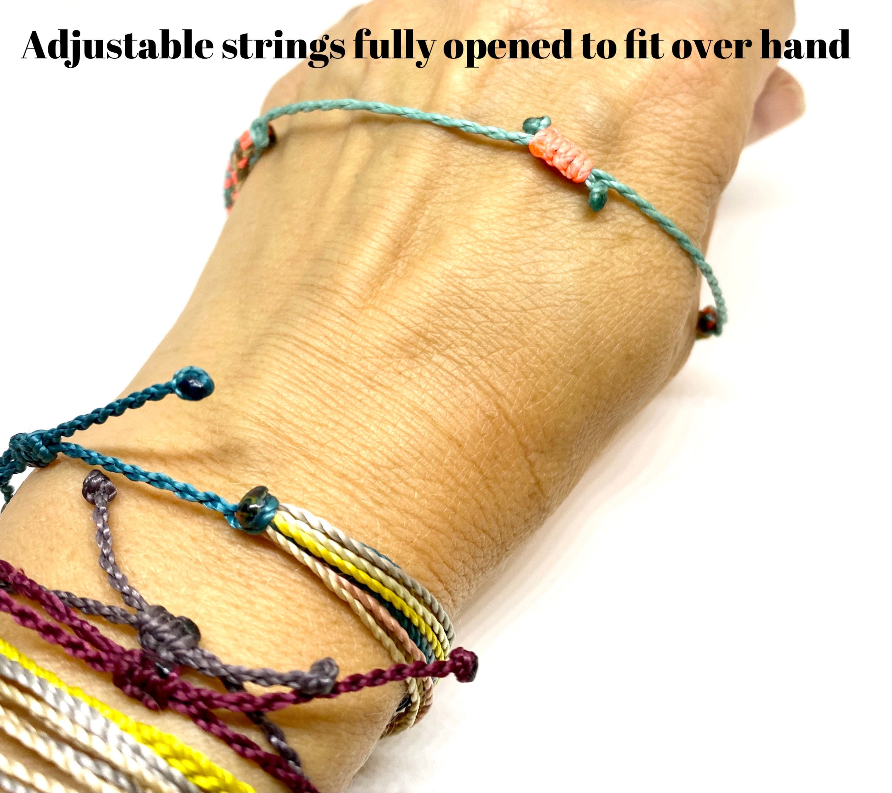 Support Ukraine Multistrand String Bracelet Wax Cord Etsy
