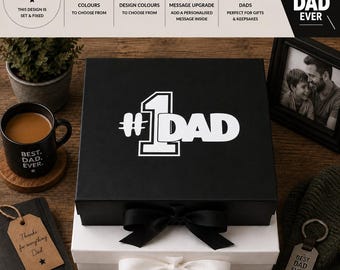 Caja de regalo para papá, regalo del Día del Padre, regalo de cumpleaños para papá, caja de recuerdos número 1 para papá, regalo especial para papá - FA-DA-009