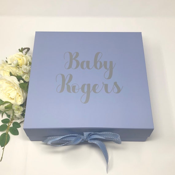 New Baby Gift Box Baby Keepsake Gift Box Blue Pink Gift Etsy