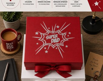 Caja de regalo para papá, regalo del Día del Padre, regalo de cumpleaños para papá, caja de recuerdos para papá, regalo especial para papá - FA-DA-007