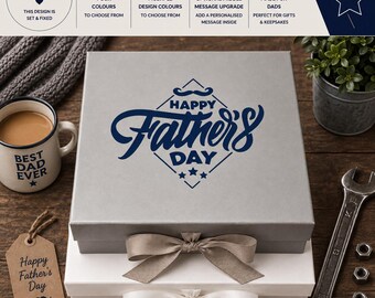 Caja de regalo para el Día del Padre, Regalo para papá en el Día del Padre, Caja de regalo para papá, Caja de recuerdos para papá, Regalo especial para papá - FA-DA-005
