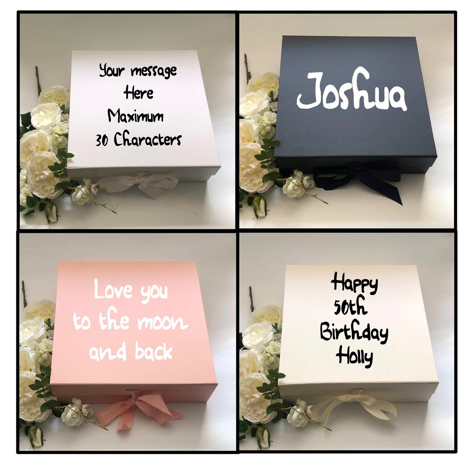Personalised gift box wife gift box white gift box Etsy
