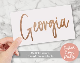Personalised Vinyl Name Stickers - Custom Word Decal - Vinyl Labels - Name Decals - Bottle Glass Notebook Stickers - WW-M1