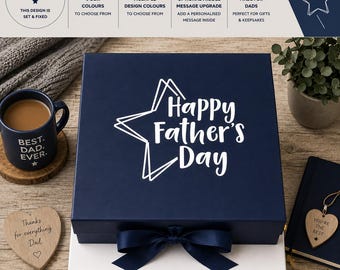 Caja de regalo para el Día del Padre, Regalo para papá, Caja de recuerdos para papá, Caja de regalo grande para papá, Regalo especial para papá - FA-DA-006