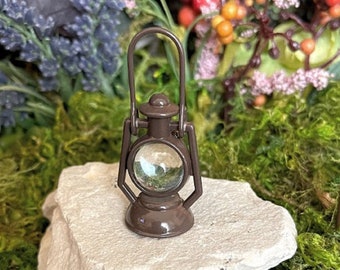 Miniature Metal Lantern with Shepherd's Hook