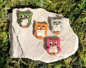 Miniature Owl Stepping Stones - Set of 4!