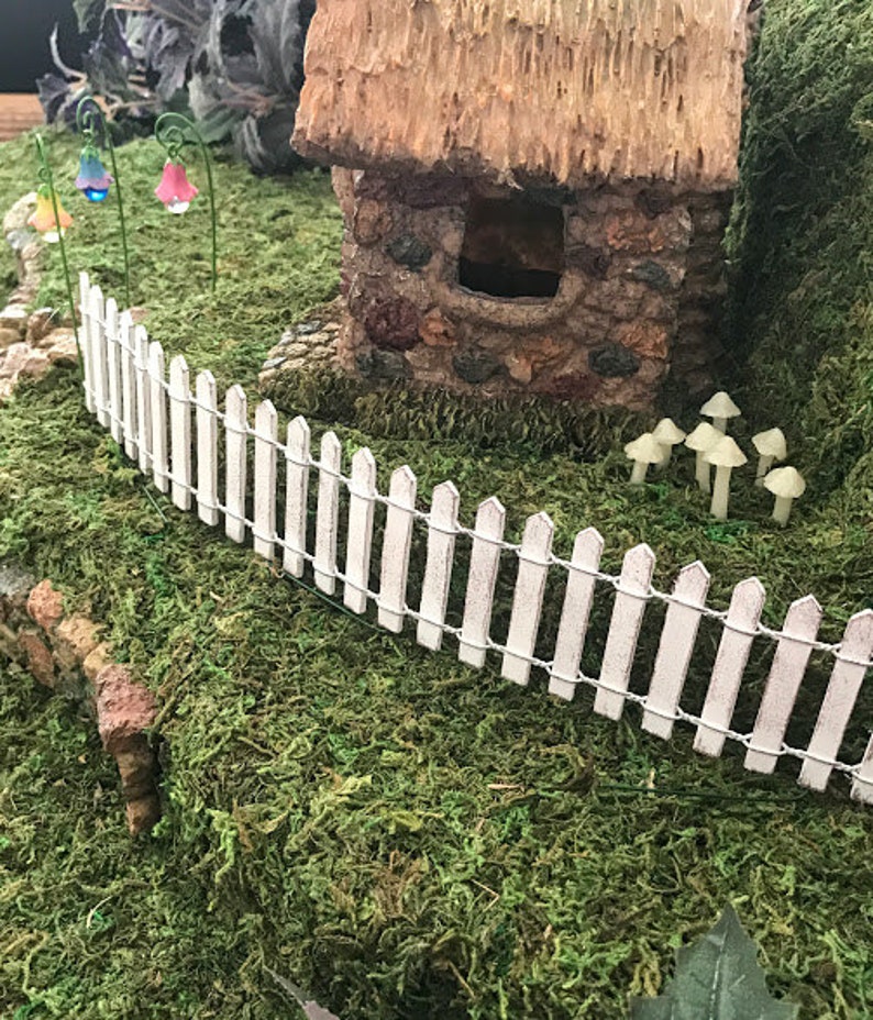 Miniature White Picket Fence 12 Long Etsy