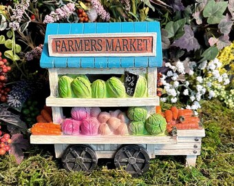 Miniatuur Garden Veggie Cart - Boerenmarkt!