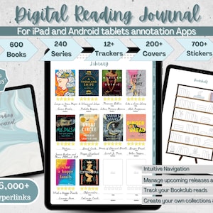 Digital Reading Journal, Book Review Journal, Reading Journal Goodnotes, Digital Book Journal, Book Nook, Reading Journal Tracker.