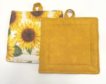 Sunflower Potholders Set of 2