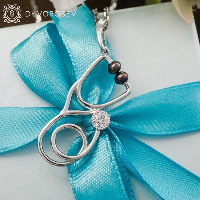 Silver Stethoscope NecklaceMedical JewelleryStethoscope Etsy