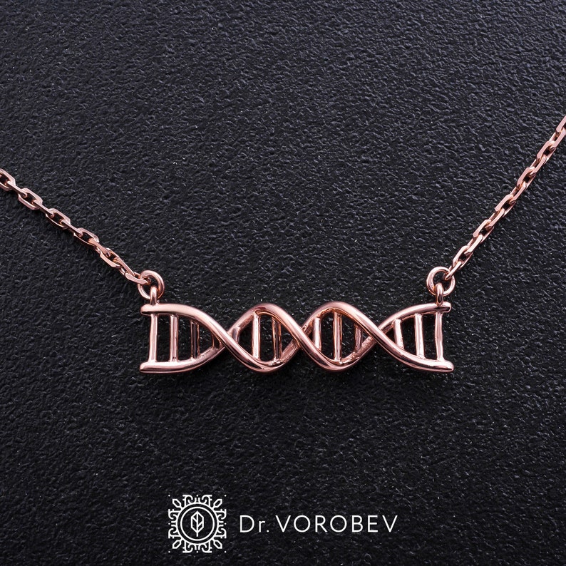 DNA Necklacedna Jewelleryscience Necklacescience Etsy