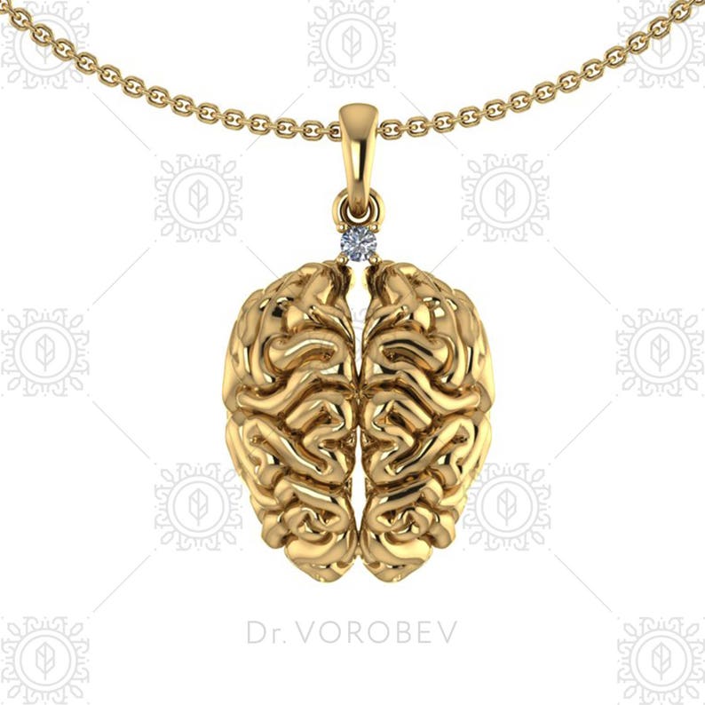 Brains Necklacebrains Pendantanatomy Jewellerybiology Etsy
