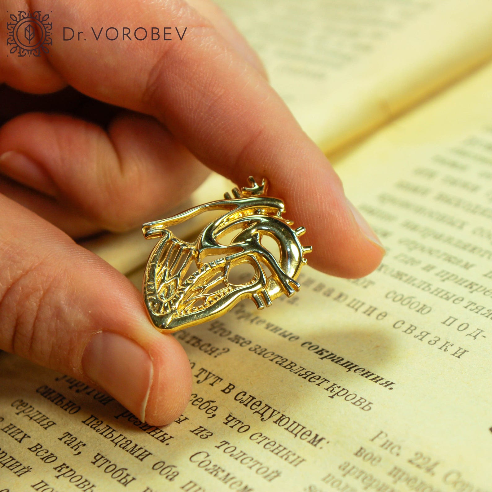 Anatomical Heart Broochmedical Student Giftmedical Etsy