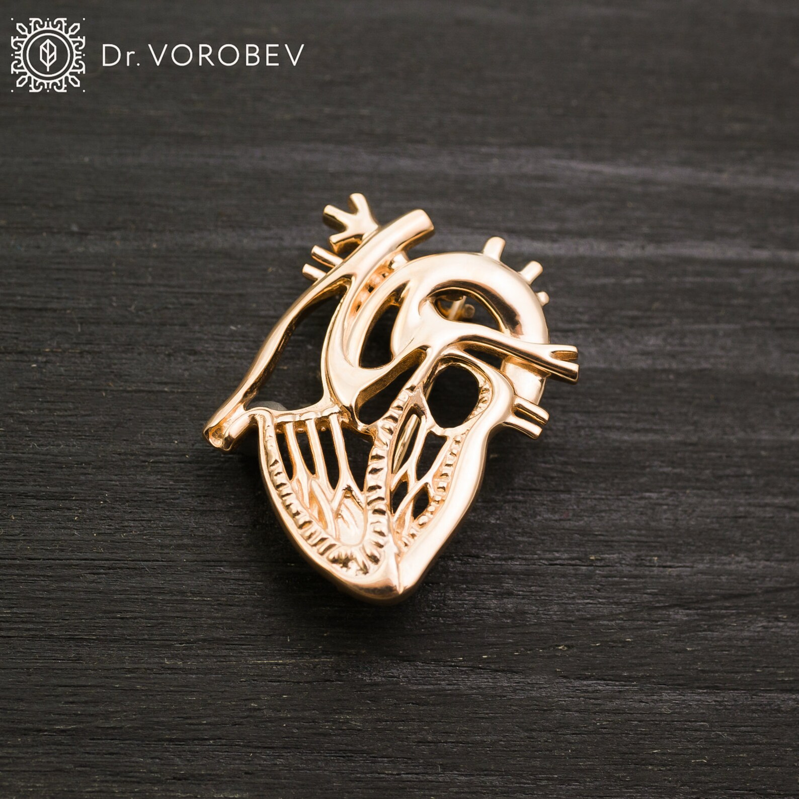 Anatomical Heart Broochmedical Student Giftmedical Etsy