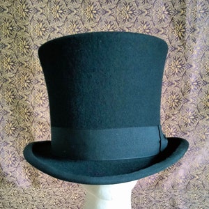 Victorian style,  wool felt top hat 15 cm