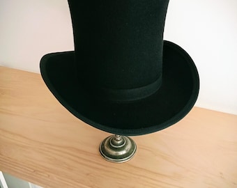 Sombrero de copa de fieltro de lana, estilo 1800/1830, 20 cm