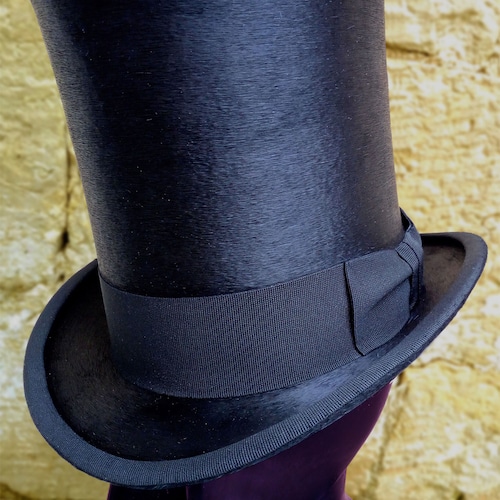 Victorian Style Wool Felt Top Hat 20 Cm Etsy