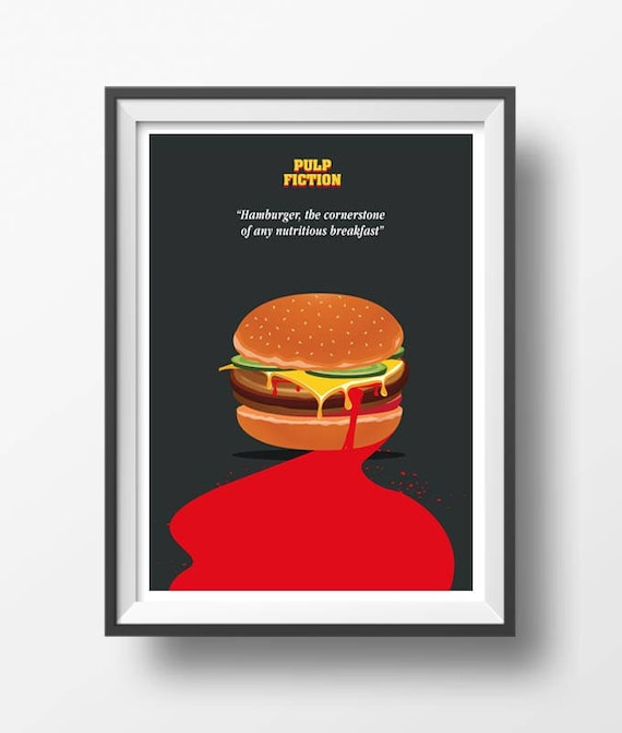 Alternative Pulp Fiction Jules Burger Zitat Minimalistischen Etsy