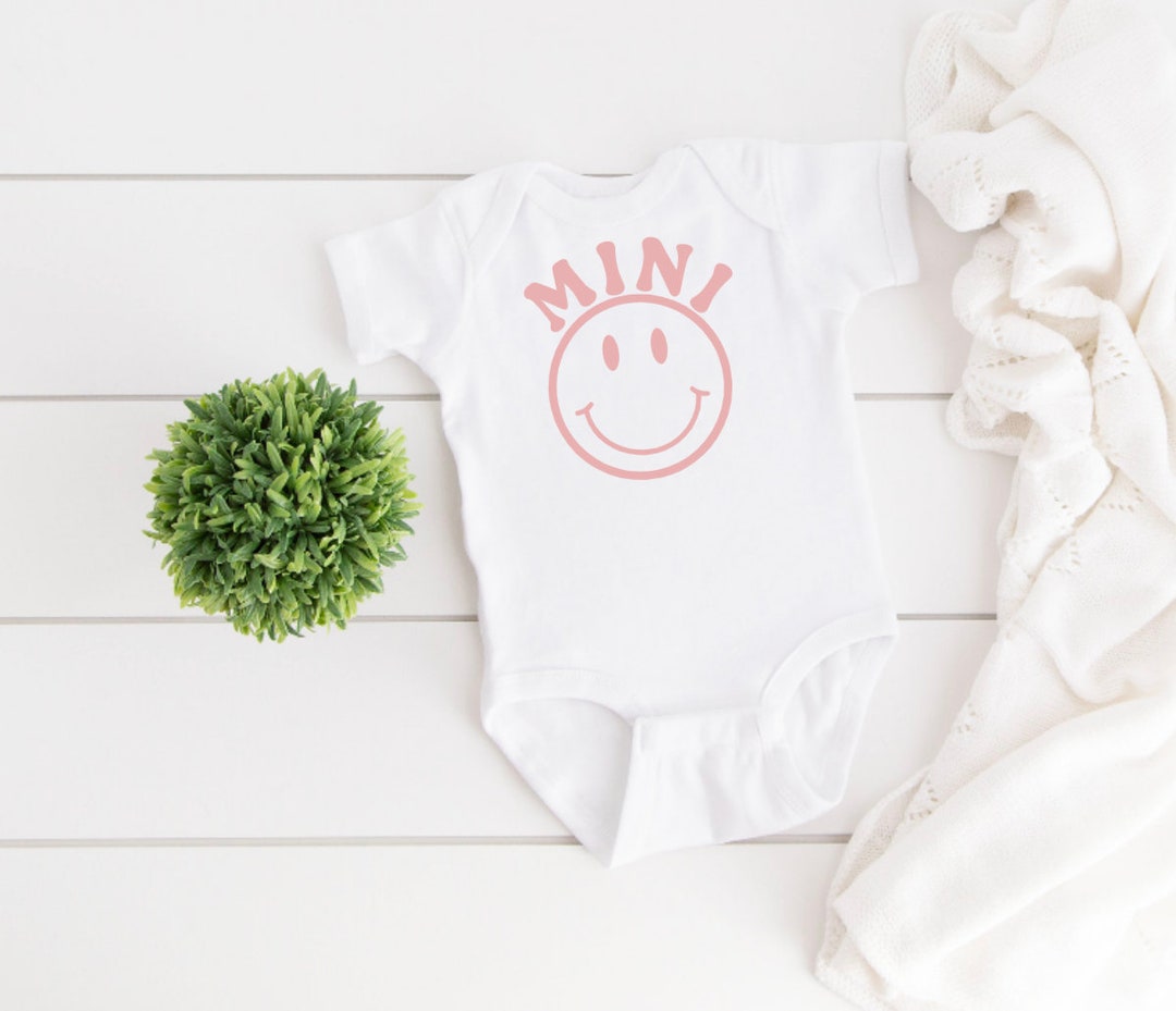Smiley Face MINI Shirt/ Onesie Girl Onesie Baby Girl Onesie Etsy