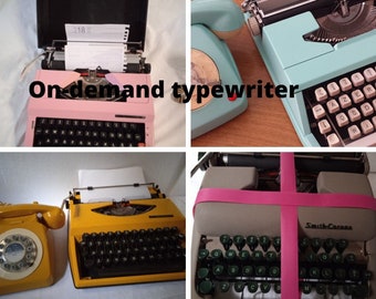 Free estimated quote Typewriter ON request. order Colors brands available + free gift wrapping, Rose blue yellow.