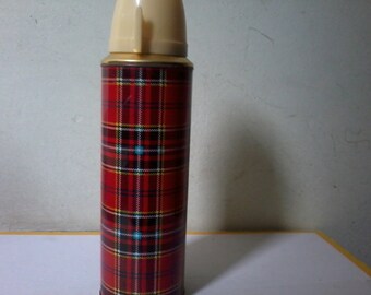 Vintage Winchester Hunting Plaid King Seeley Thermos W/ Mug and